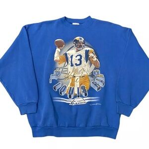 Vintage 1999 Kurt Werner St. Louis Rams Crewneck Sweatshirt | Large